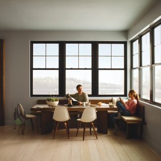 חלונות עץ אלומיניום